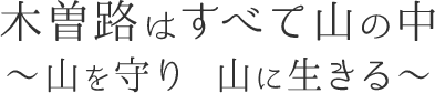 木曽路はすべて山の中～山を守り 山に生きる～